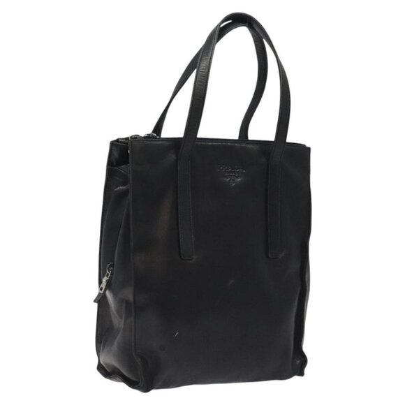 PRADA Hand Bag Leather Black Auth - Picture 11 of 16